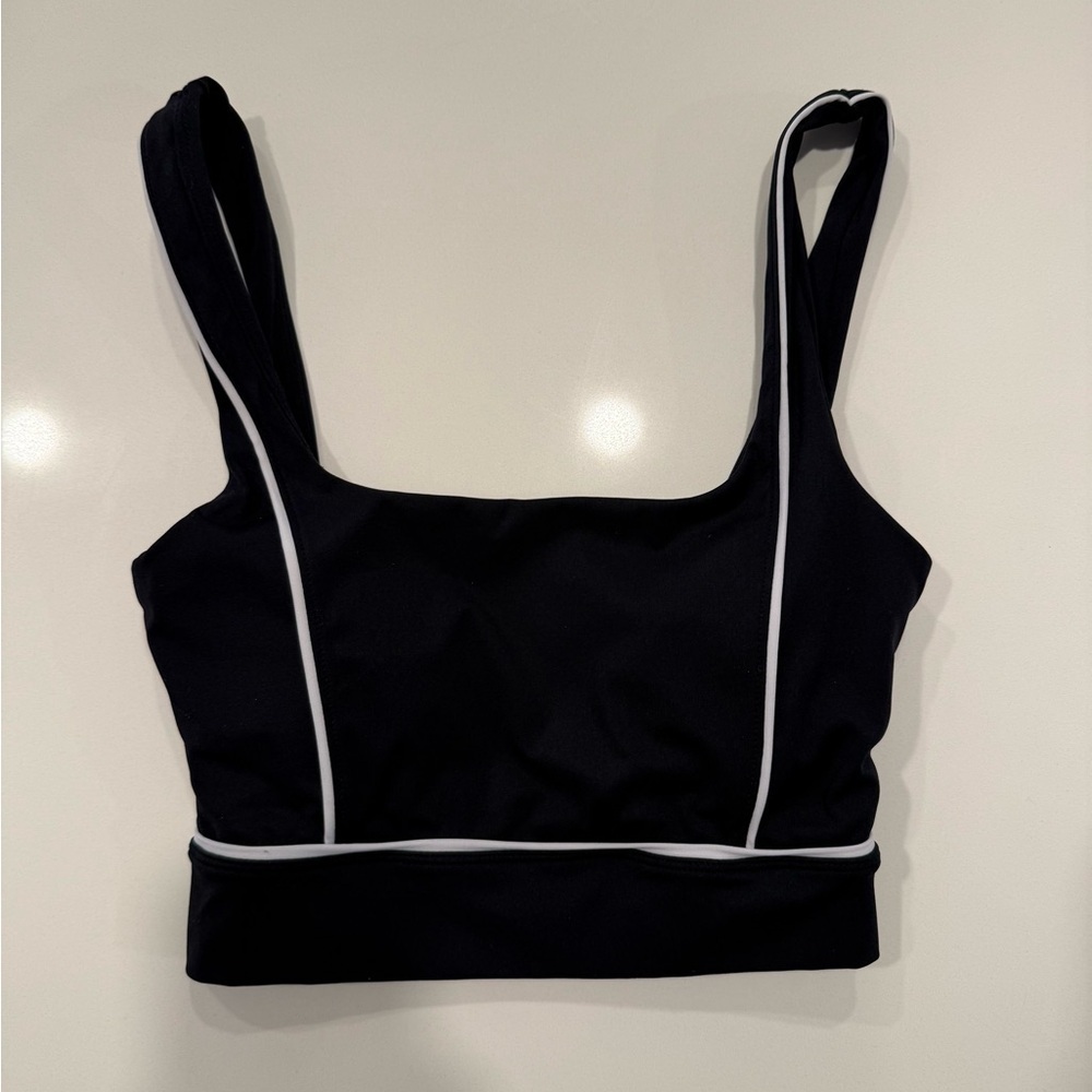AS Revival Black and White Piped Women's Sports Bra